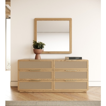 LA Furniture Gavin Modern Natural Ash + Rattan Dresser VGVC-J2411-D-NAT Contemporary Style by Vig Furnitrue Number 82687 Catch Home Goods
