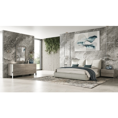 LA Furniture Patrick Modern Light Grey Leather Bed VGKKB-75-GRY-BED Contemporary Style by Vig Furnitrue Number 82204|82204A|82205|82205A|83137 Catch Home Goods