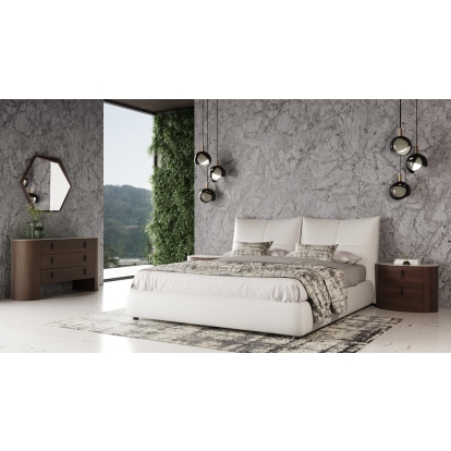 LA Furniture Patrick Modern White Leather Bed VGKKB-75X-BED Contemporary Style by Vig Furnitrue Number 78203|78203A|78204|78204A|78205 Catch Home Goods