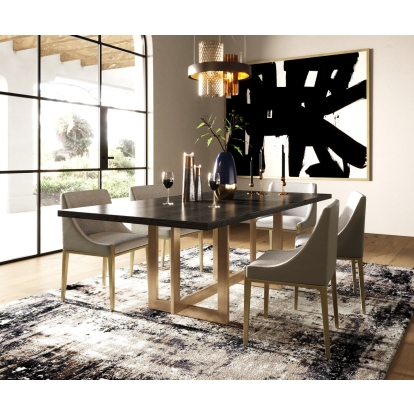 LA Furniture Fairview Modern Grey & Brass Dining Chair VGGA-6947CH-GRY-B-DC Contemporary Style by Vig Furnitrue Number 79754 Catch Home Goods