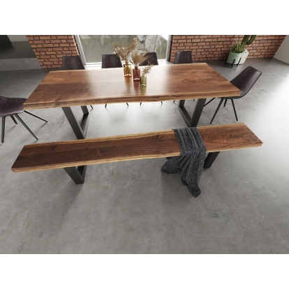LA Furniture Taylor X-Large 102" Modern Live Edge Dining Bench VGEDPRO260006-BRN-BN Contemporary Style by Vig Furnitrue Number 78036|78036A Catch Home Goods