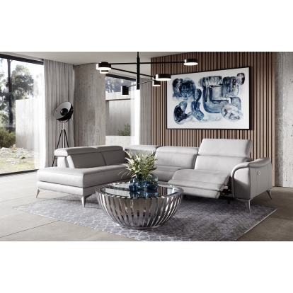 LA Furniture Monte Carlo Italian Modern Grey Leather LAF Sectional Sofa VGCC-MONTECARLO-G-LAF Contemporary Style by Vig Furnitrue Number 80276|80900 Catch Home Goods