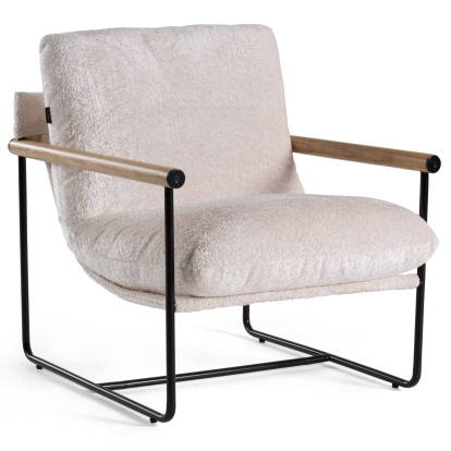 LA Furniture Moorcroft Modern Beige Fabric Accent Chair VGKK-KF.A2021-BGE Contemporary Style by Vig Furnitrue Number 82727 Catch Home Goods