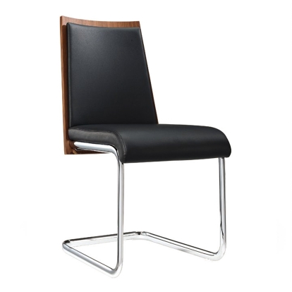 LA Furniture Morgan Modern Black & Walnut Dining Chair (Set of 2) VGEWF3175BA-BLK Contemporary Style by Vig Furnitrue Number 71698Z Catch Home Goods