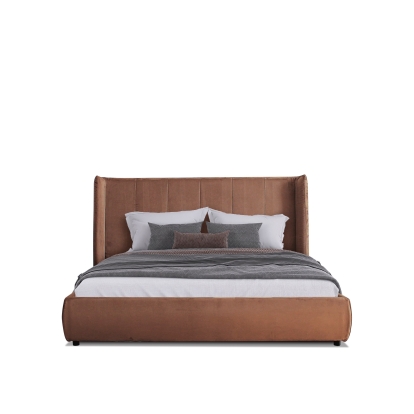 LA Furniture Queen Emilia Modern Burnt Orange Velvet Bed VGKN-N5070-ORG-Q Contemporary Style by Vig Furnitrue Number 81754 Catch Home Goods