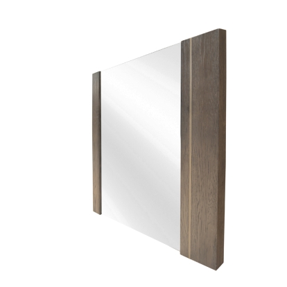 LA Furniture Novak Modern Dark Oak & Antique Brass Mirror VGLBNANT-MI104 Contemporary Style by Vig Furnitrue Number 75486 Catch Home Goods