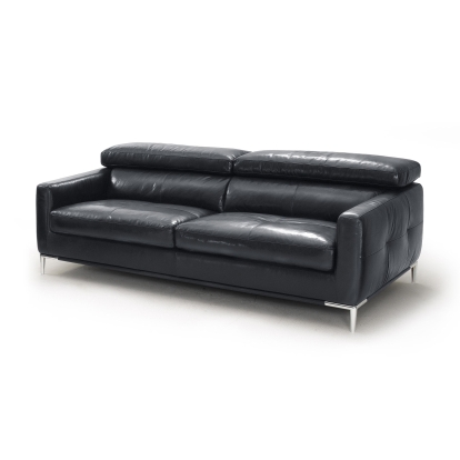 LA Furniture Natalia Modern Black Leather Sofa VGKK1281X-BLK-S Contemporary Style by Vig Furnitrue Number 78208 Catch Home Goods