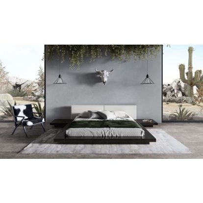 LA Furniture Tokyo Eastern King Contemporary Black and White Platform Bed VGMABR-90-BLK-WHT-EK Contemporary Style by Vig Furnitrue Number 76815|76815A Catch Home Goods