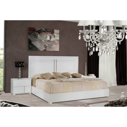 LA Furniture Eastern King Nicla Italian Modern White Bed VGACNICLA-BED-EK Contemporary Style by Vig Furnitrue Number 73076A Catch Home Goods