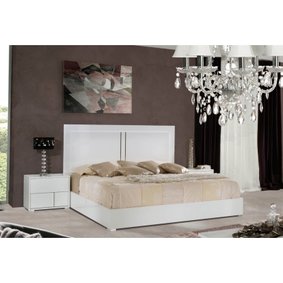 LA Furniture Eastern King Nicla Italian Modern White Bed VGACNICLA-BED-EK Contemporary Style by Vig Furnitrue Number 73076A Catch Home Goods
