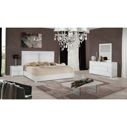 LA Furniture Eastern King Nicla Italian Modern White Bedroom Set VGACNICLA-SET-EK Contemporary Style by Vig Furnitrue Number 73084 Catch Home Goods