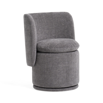 LA Furniture Norris Modern Dark Grey Fabric Swivel Dining Chair VGKK-KF.Y2138-DGRY Contemporary Style by Vig Furnitrue Number 81214 Catch Home Goods