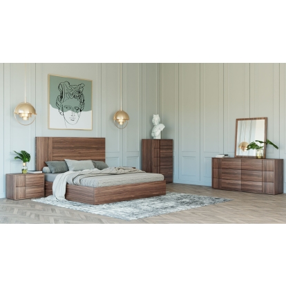 LA Furniture Asus Eastern King Italian Modern Walnut Bedroom Set VGACASUS-SET-EK Contemporary Style by Vig Furnitrue Number 77640 Catch Home Goods
