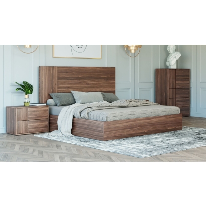 LA Furniture Asus Queen Italian Modern Walnut Bed VGACASUS-BED-Q Contemporary Style by Vig Furnitrue Number 77638 Catch Home Goods