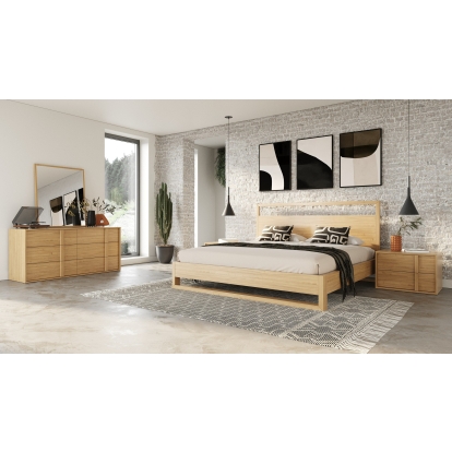 LA Furniture California King Berlin Modern Natural Oak Bedroom Set VGMA-BR-92-SET-NAT-CK Contemporary Style by Vig Furnitrue Number 83111 Catch Home Goods