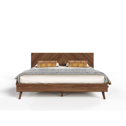 LA Furniture Kamela -Modern Walnut Bed VGMA-BR-128-BED Contemporary Style by Vig Furnitrue Number 80174|80173 Catch Home Goods
