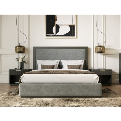 LA Furniture Santa Barbara Modern Grey Fabric + Grey Wash Bed VGMA-BR-152-BED-GRY Contemporary Style by Vig Furnitrue Number 82575|82574 Catch Home Goods