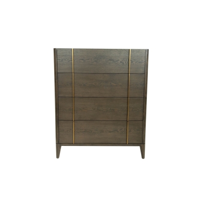 LA Furniture Oakley Mid-Century Dark Brown Chest VGWDLCY-TB4-OA-CHST Contemporary Style by Vig Furnitrue Number 78748 Catch Home Goods