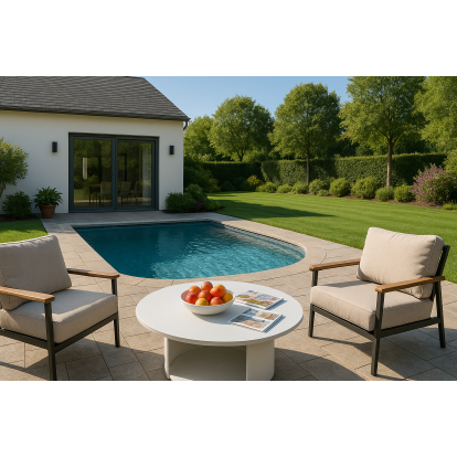 LA Furniture Onza Outdoor White Coffee Table VGVK-CTA009-XL-WHT Contemporary Style by Vig Furnitrue Number 83132 Catch Home Goods