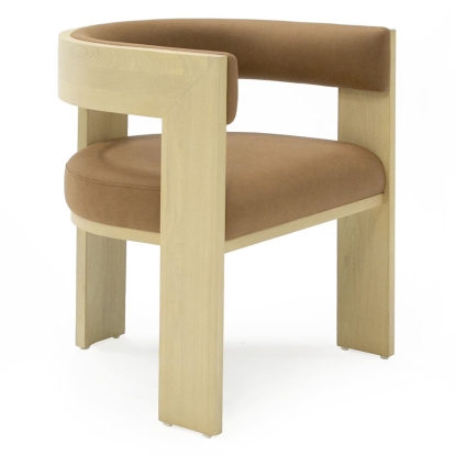 LA Furniture Osaka Modern Natural Ash + Rust Fabric Dining Chair VGCS-LC-22085 Contemporary Style by Vig Furnitrue Number 80457 Catch Home Goods