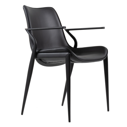 LA Furniture Osprey Modern Black Vegan Leather Dining Chair (Set of 2) VGHR-3568-N-BLK Contemporary Style by Vig Furnitrue Number 82435Z Catch Home Goods