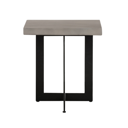 LA Furniture Sharon Modern Concrete & Black Metal End Table VGLBOWEN-LT45-01 Contemporary Style by Vig Furnitrue Number 76140 Catch Home Goods