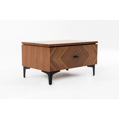 LA Furniture Paula Mid-Century Walnut Nightstand VGMABR-103-NS Contemporary Style by Vig Furnitrue Number 77565 Catch Home Goods