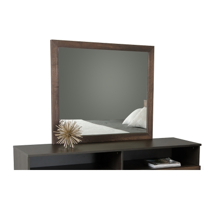 LA Furniture Wharton Modern Dark Aged Oak Mirror VGEDPB10006 Contemporary Style by Vig Furnitrue Number 72417 Catch Home Goods