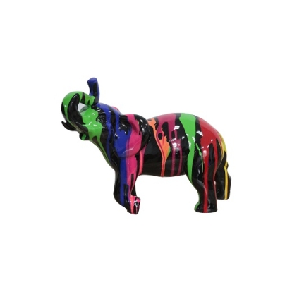 LA Furniture Multi Colored Black Elephant Sculpture VGTH-PC-0175 Contemporary Style by Vig Furnitrue Number 79708 Catch Home Goods