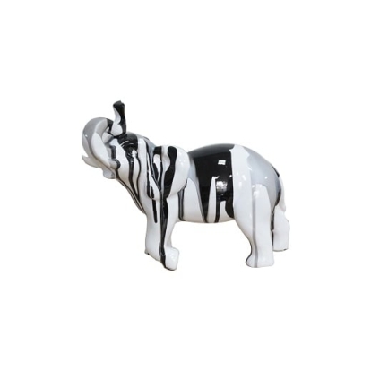 LA Furniture White Multi Colored Elephant Sculpture VGTH-PC-0177 Contemporary Style by Vig Furnitrue Number 79728 Catch Home Goods