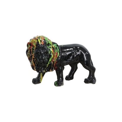 LA Furniture Black Lion Multi Colored Sculpture VGTH-PC-0181 Contemporary Style by Vig Furnitrue Number 79729 Catch Home Goods