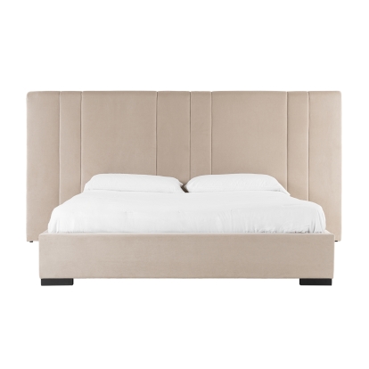 LA Furniture Penelope Modern Beige Velvet Bed VGVCBD2312 Contemporary Style by Vig Furnitrue Number 81425|81191 Catch Home Goods
