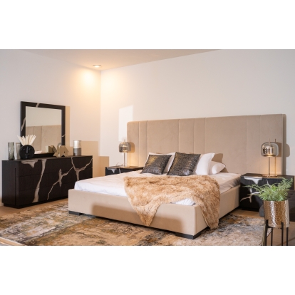 LA Furniture Queen Penelope Modern Grey Velvet Bed VGVCBD2312-Q Contemporary Style by Vig Furnitrue Number 81425 Catch Home Goods