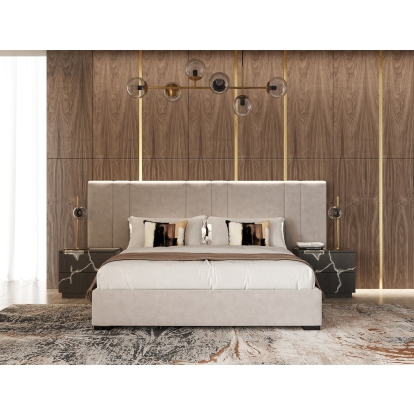 LA Furniture Penelope Modern Beige Velvet Bed VGVCBD2312 Contemporary Style by Vig Furnitrue Number 81425|81191 Catch Home Goods
