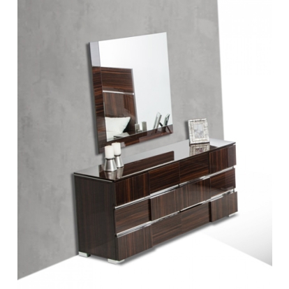 LA Furniture Picasso Italian Modern Ebony Lacquer Mirror VGACPICASSO-MIR-EBN Contemporary Style by Vig Furnitrue Number 17009 Catch Home Goods