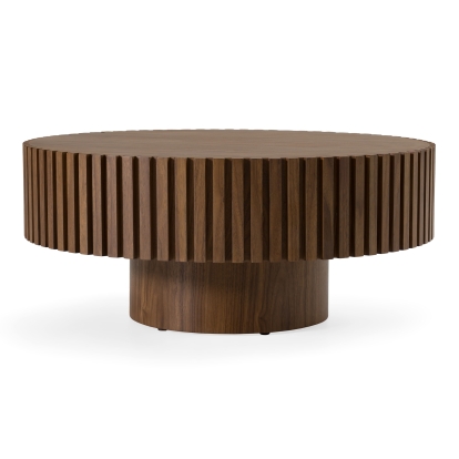 LA Furniture Pierre Modern Walnut Small Round Coffee Table VGDW-DW4023-SML-WAL Contemporary Style by Vig Furnitrue Number 82602 Catch Home Goods