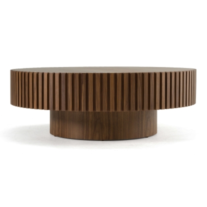 LA Furniture Pierre Modern Walnut Large Round Coffee Table VGDW-DW4023-LRG-WAL Contemporary Style by Vig Furnitrue Number 82603 Catch Home Goods