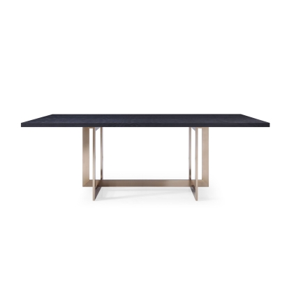 LA Furniture Pike Modern Black Ash & Brass Dining Table VGVCT8961W-BLK-DT Contemporary Style by Vig Furnitrue Number 77794 Catch Home Goods