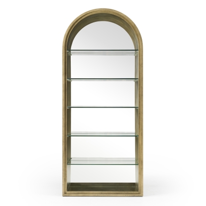 LA Furniture Poise Modern Antique Brass + Mirror Bookcase VGFA-SA2816 Contemporary Style by Vig Furnitrue Number 83088 Catch Home Goods