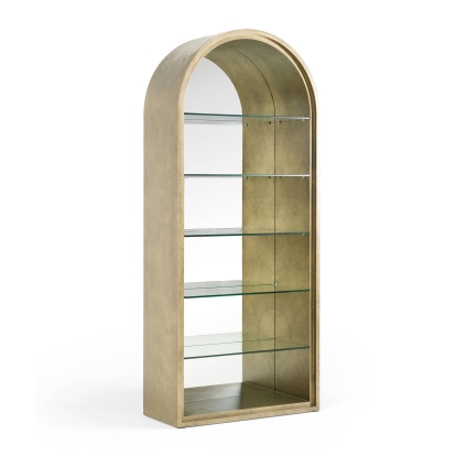 LA Furniture Poise Modern Antique Brass + Mirror Bookcase VGFA-SA2816 Contemporary Style by Vig Furnitrue Number 83088 Catch Home Goods