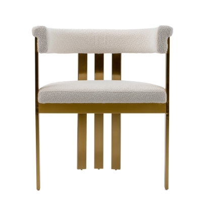 LA Furniture Pontiac Modern Beige Sherpa + Gold Dining Chair VGZAY129-BEI-DC Contemporary Style by Vig Furnitrue Number 78724 Catch Home Goods