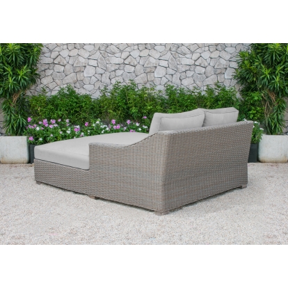 LA Furniture Pismo Outdoor Beige Wicker Sunbed VGATRABD-108-BGE Contemporary Style by Vig Furnitrue Number 73545 Catch Home Goods