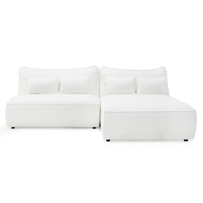 LA Furniture Racine Modern White Fabric Modular Sectional Sofa VGSX-FF22054-WHT Contemporary Style by Vig Furnitrue Number 80845 Catch Home Goods