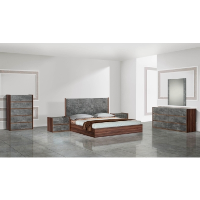 LA Furniture Rado Modern Walnut & Stucco Chest VGACRADO-CHEST Contemporary Style by Vig Furnitrue Number 77240 Catch Home Goods