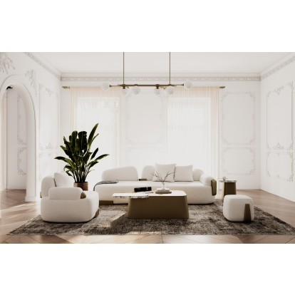 LA Furniture Yano Modern White Marble + Antique Brass Coffee Table VGFA-CT2119L Contemporary Style by Vig Furnitrue Number 85799 Catch Home Goods