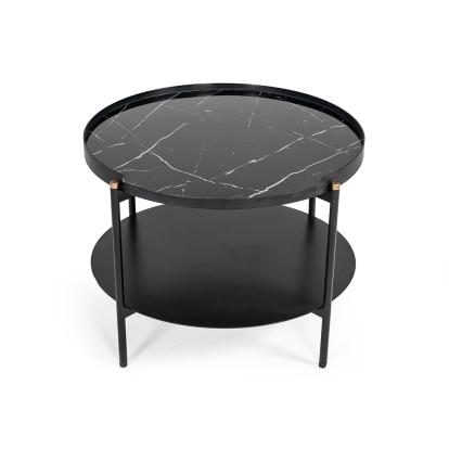 LA Furniture Randal Modern Round Black Metal Coffee Table VGLBCOMP-CF60-02 Contemporary Style by Vig Furnitrue Number 75953 Catch Home Goods