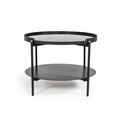 LA Furniture Randal Modern Round Black Metal Coffee Table VGLBCOMP-CF60-02 Contemporary Style by Vig Furnitrue Number 75953 Catch Home Goods