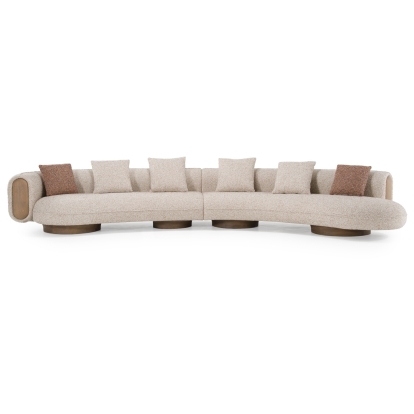 LA Furniture Raywood Modern Multicolored Boucle Fabric + Ash Sectional Sofa VGCS-SF-24107-SECT Contemporary Style by Vig Furnitrue Number 83286 Catch Home Goods