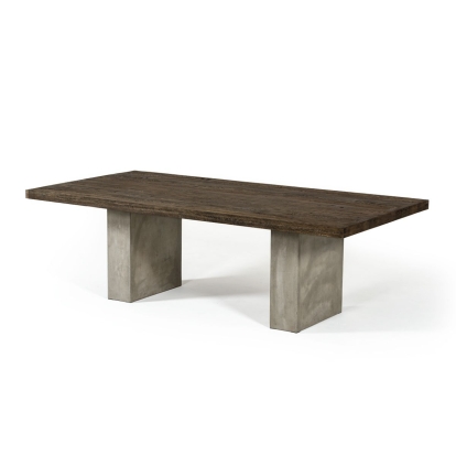 LA Furniture Renzo Modern Oak & Concrete 118" Dining Table VGGRRENZO-118 Contemporary Style by Vig Furnitrue Number 73297 Catch Home Goods