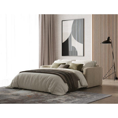 LA Furniture Revers Italian Modern Sand Fabric 55" Sofa bed VGDTREVERS-140-SAND Contemporary Style by Vig Furnitrue Number 81233 Catch Home Goods